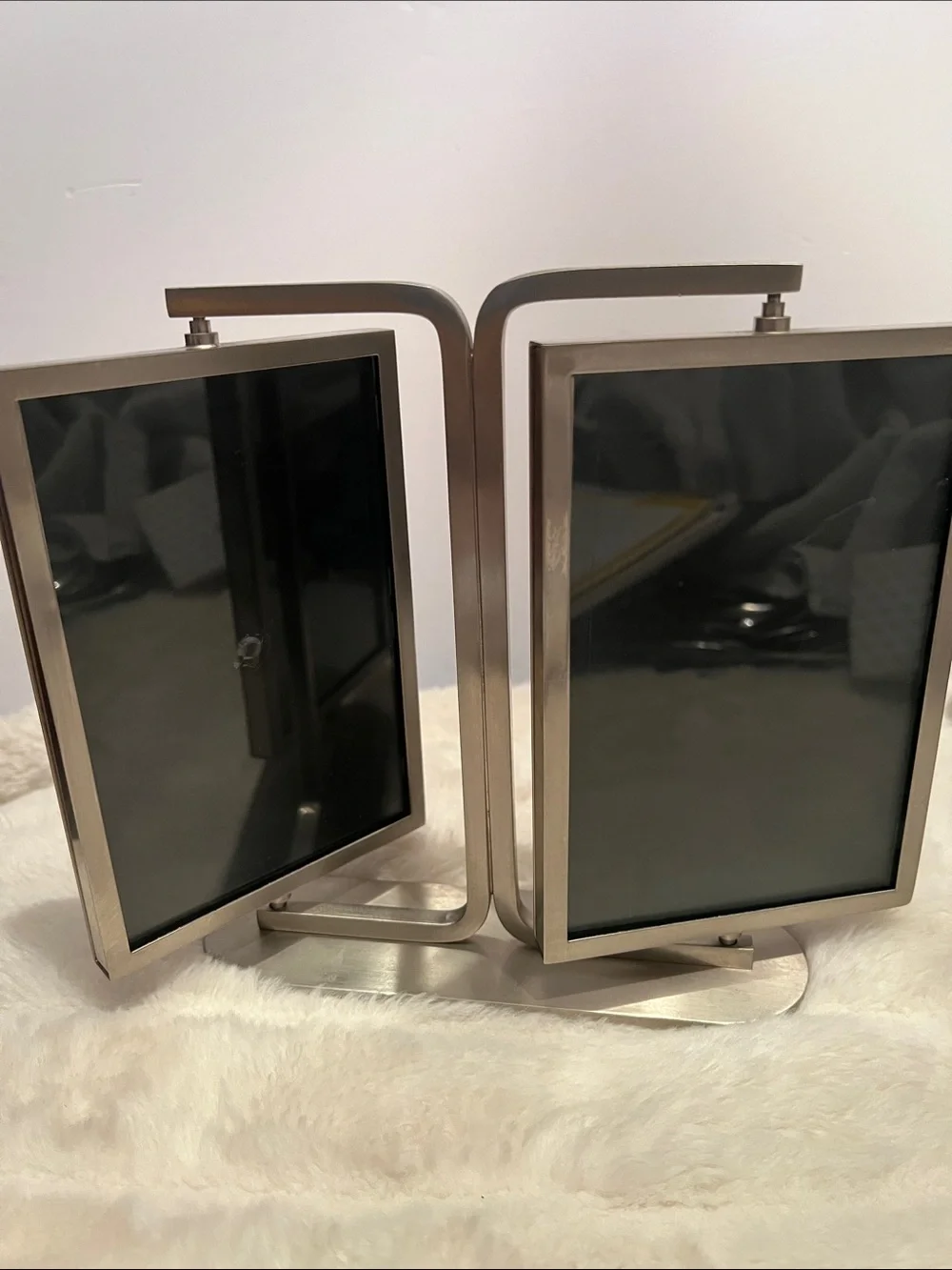 Vintage Pottery Barn Roulette Swivel Double-Sided Photo Frame